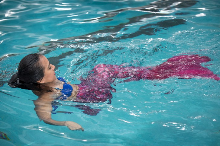 Siren Tail at a Mermaid Group Swim 