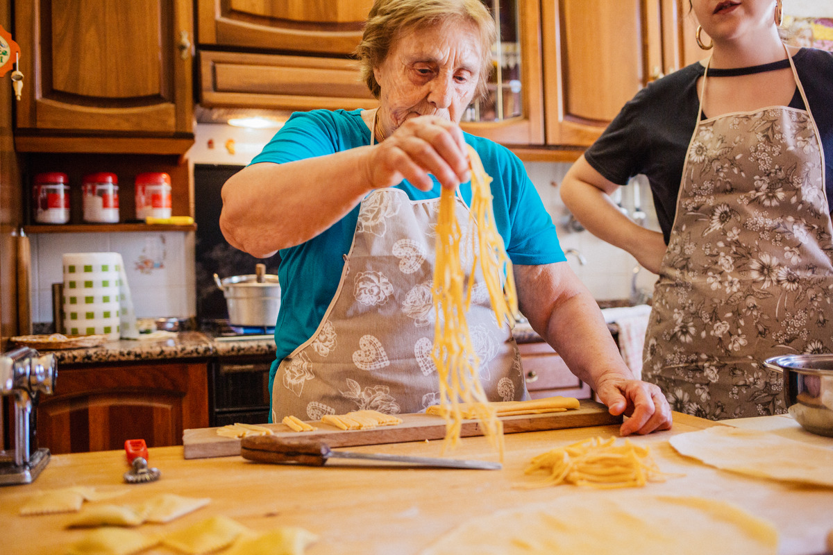 Nonna Nerina welcomes travelers to the Roman countryside to learn more  about Italian pasta tradition