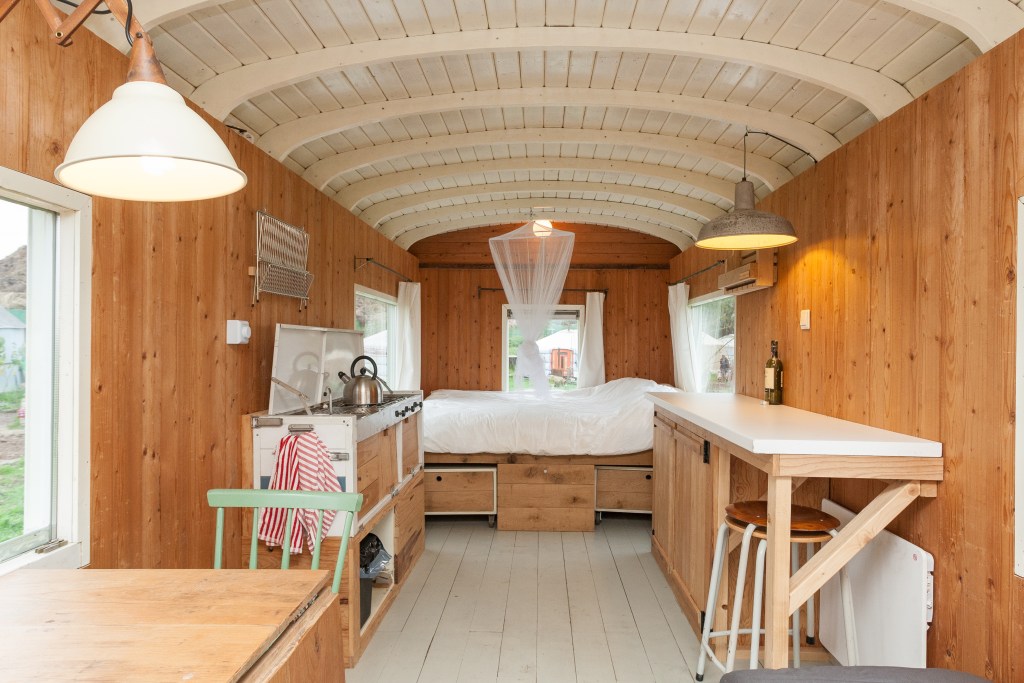 Interior of the tiny house in Abcoude