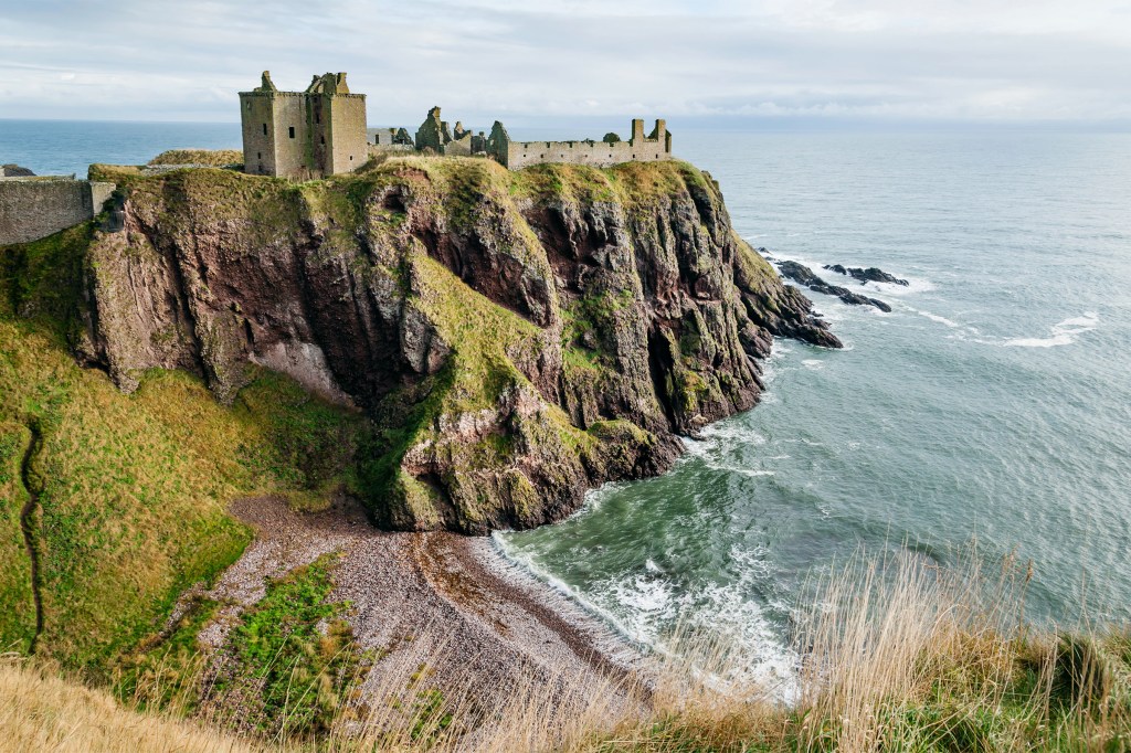The ruins of Dunottar Castle on the north east coast of Scotland.