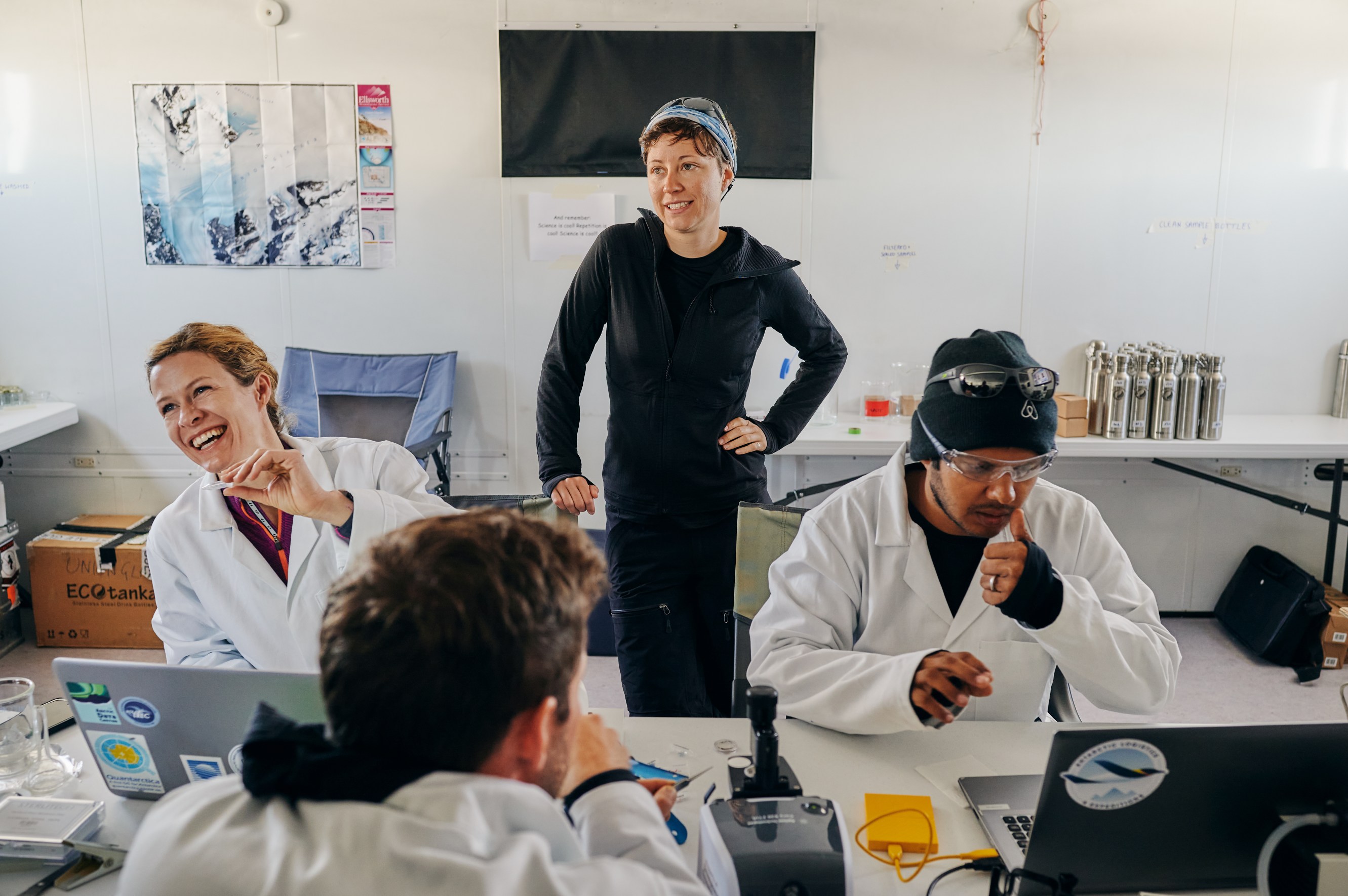 They worked in a first of its kind lab set up in the middle of Antarctica