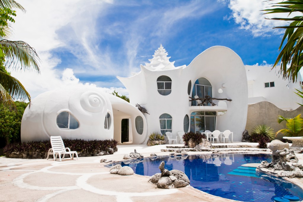 The World Famous Seashell House, Isla Mujeres, Mexique 