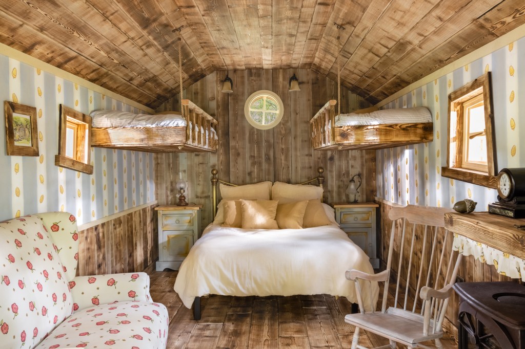 You can take a smallish nap or two in a house fit for Disney’s Winnie the Pooh. 
