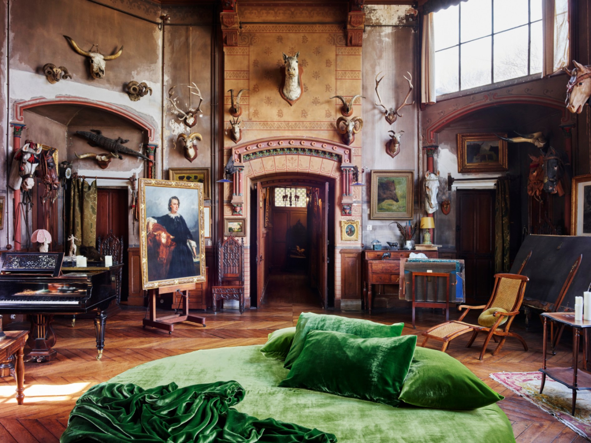 Bonheur's vast studio, dominated by bric-a-brac and objects collected by the artist during her lifetime.