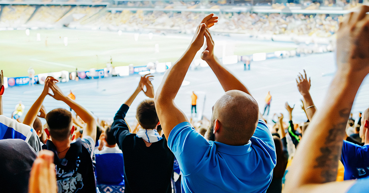 Fans watching a sporting game