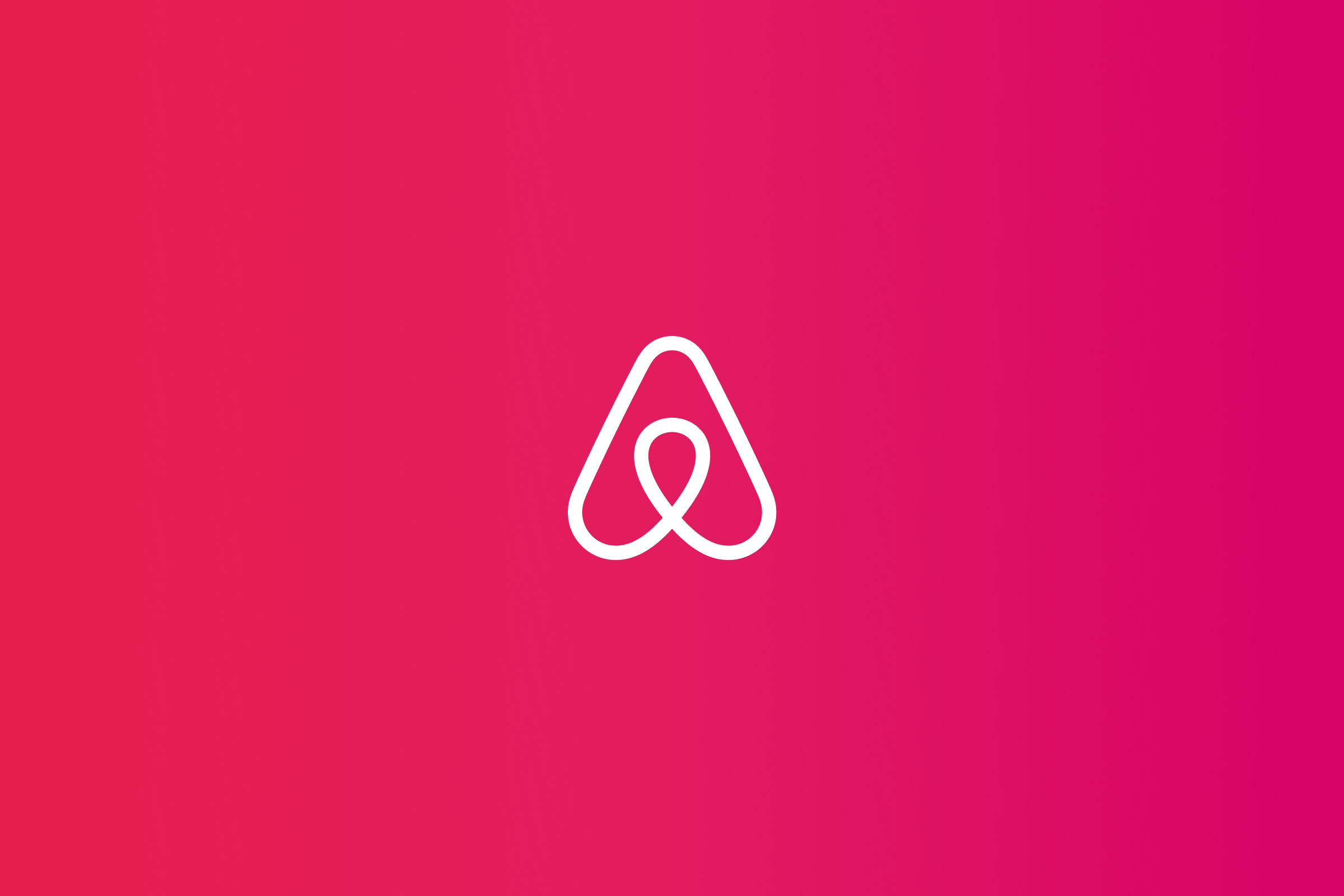Airbnb belo logo over pink gradient