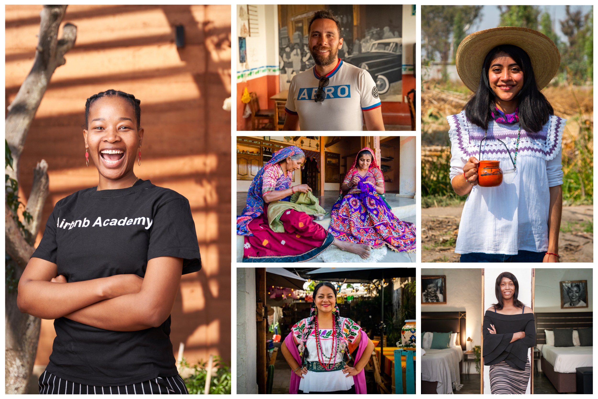 Collage of Airbnb Entrepreneurship Academy alumni from different regions around the world