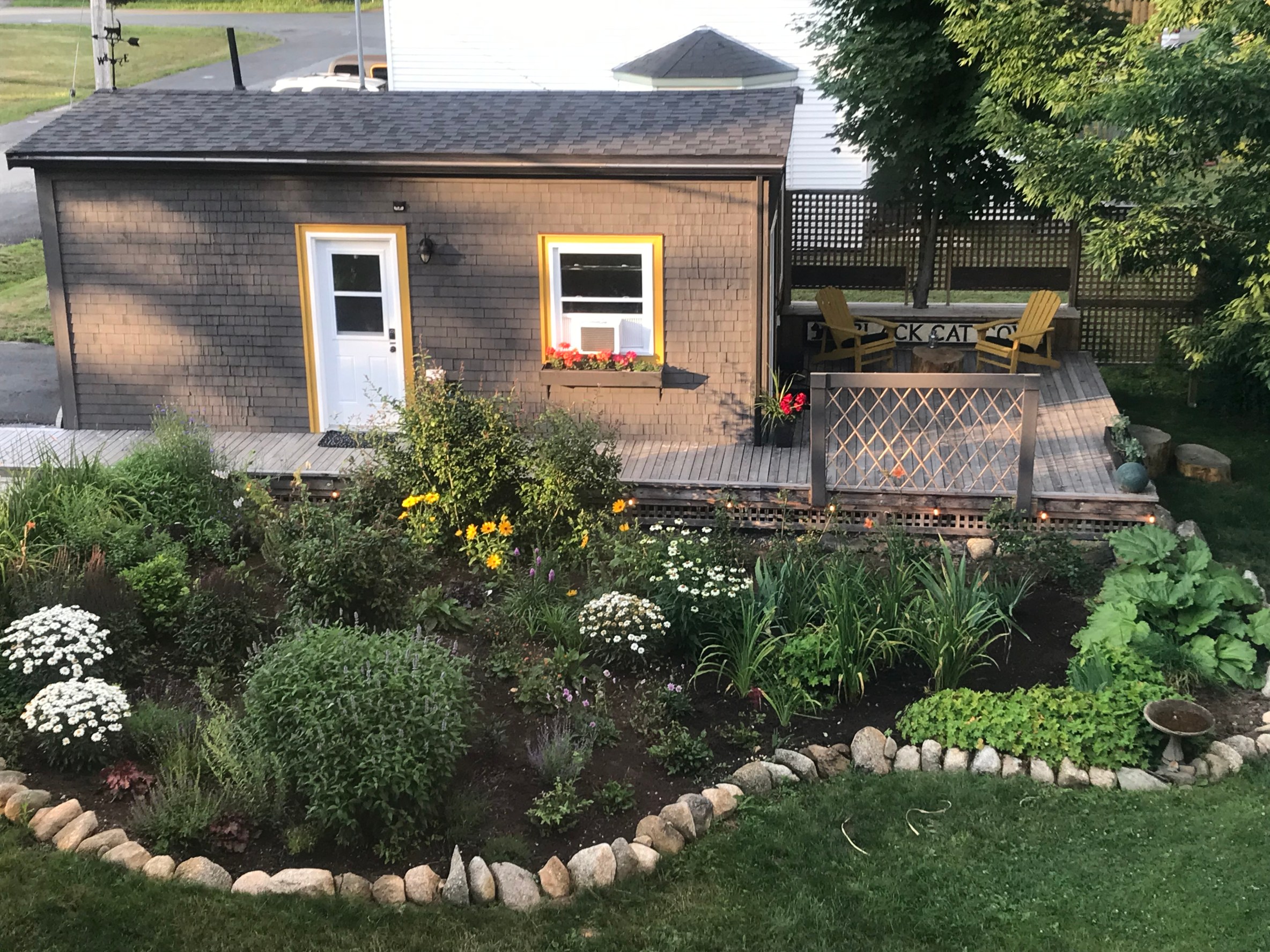 A tiny home and a garden in Nova Scotia.