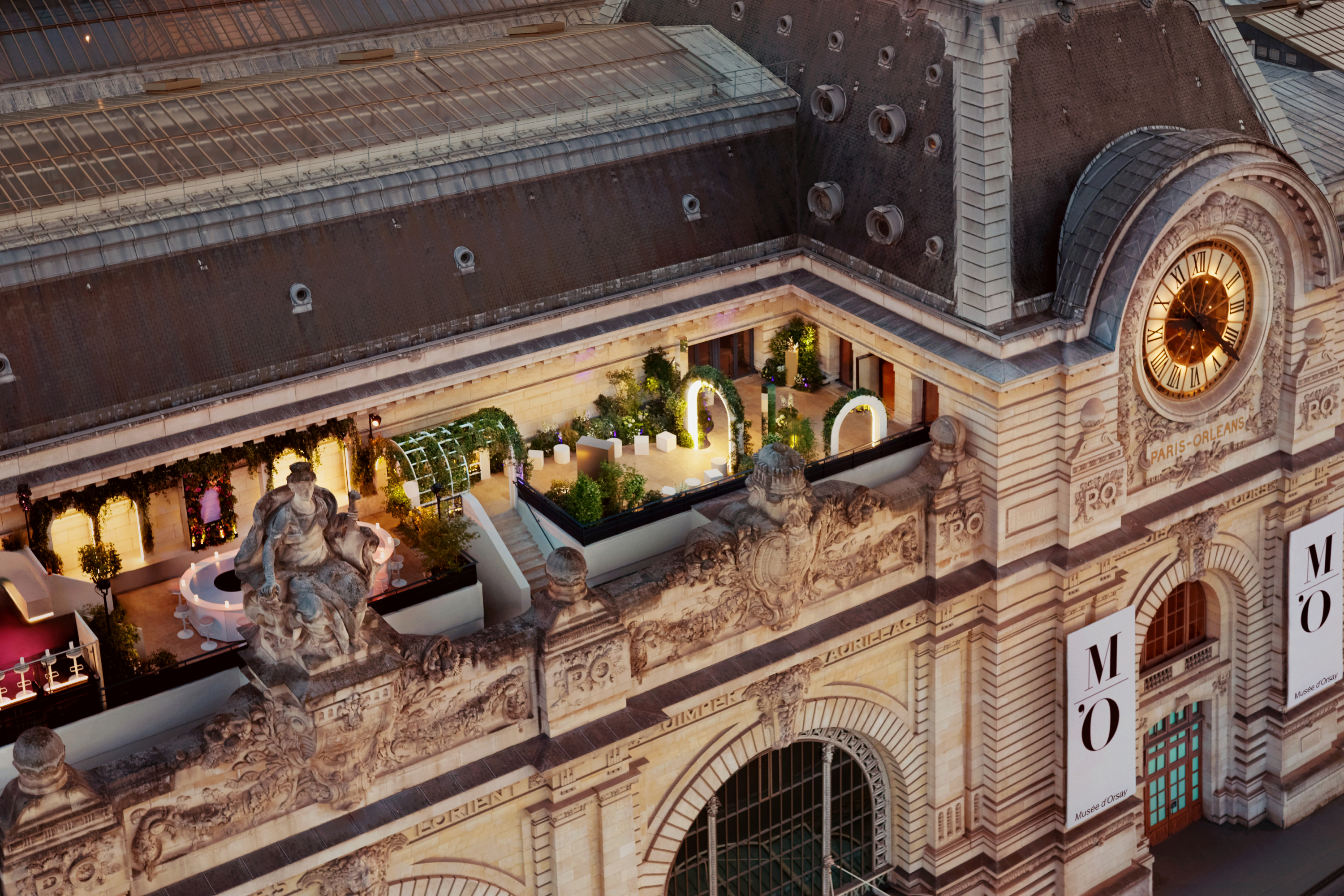 Aerial view of the terrace of the Musée d'Orsay.