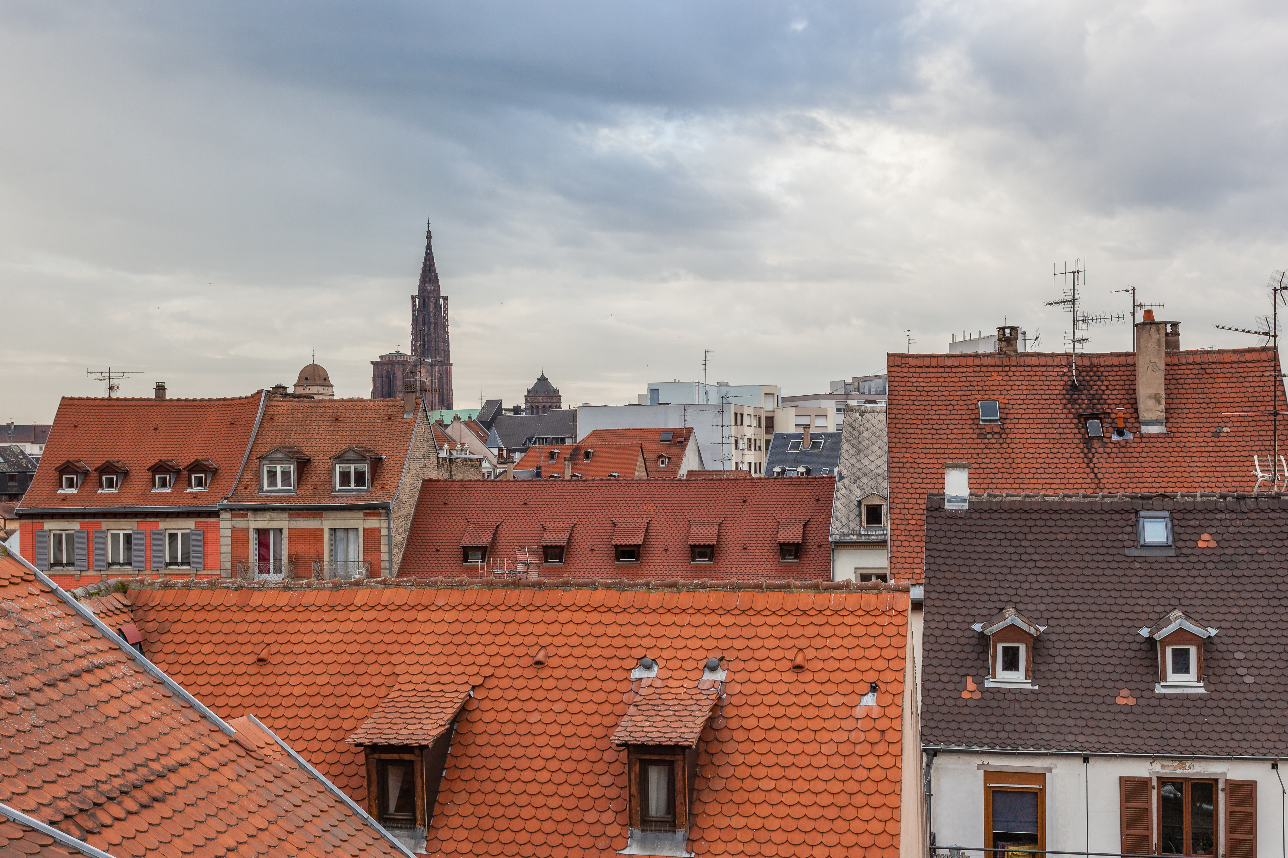 View of the rooftops of Strasbourg