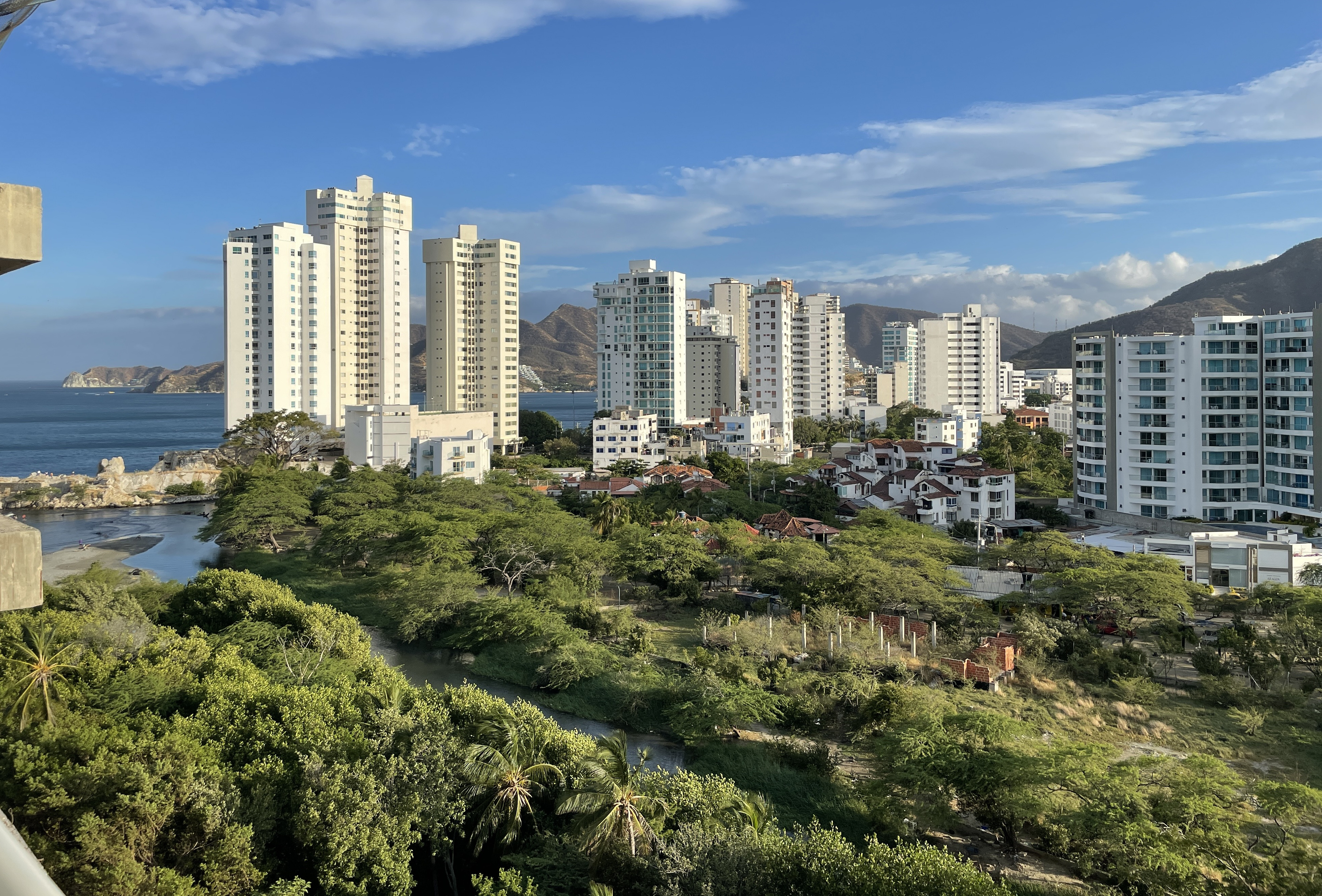 Panoramic view of Santa Marta, Colombia