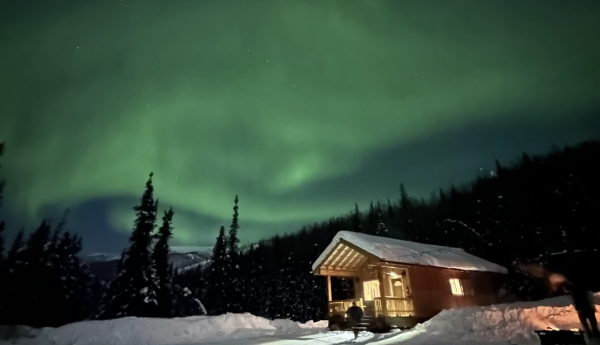 Cabin with Northern Lights view