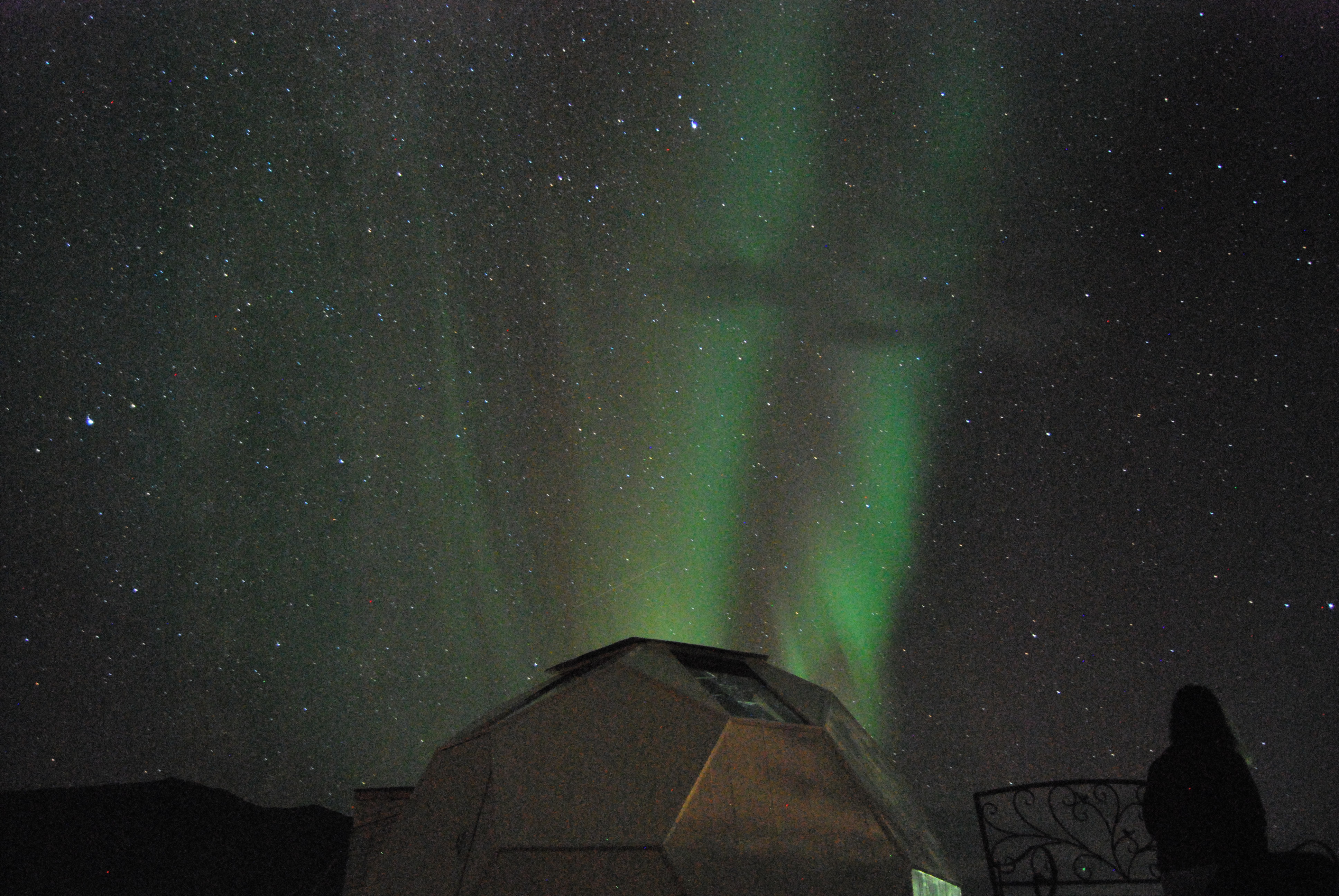 Igloo with Northern Lights view