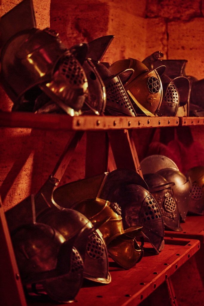 Gladiators' helmets